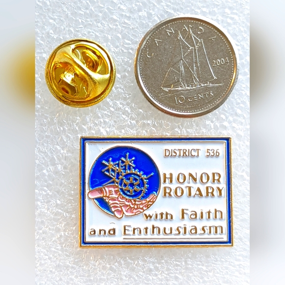 (3 for $20) Honor Rotary District 536 Lapel Pin - Picture 2 of 2